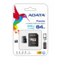 64 GB paměťová Micro SD karta ADATA + SD Adaptér, CLASS 10
